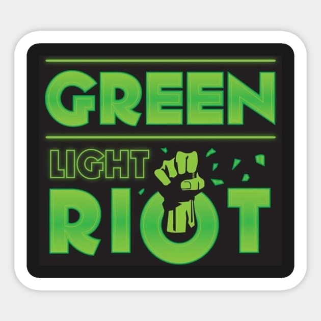 GREEN LIGHT RIOT Sticker by CRAE